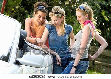 automobile, car, break-time, break, 20's View Large Photo Image Stock Photography - automobile, car, break-time, break, 20's. Fotosearch