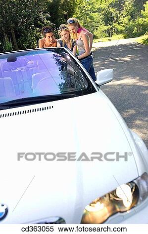 automobile, car, break-time, break, 20's View Large Photo Image Stock Photography - automobile, car, break-time, break, 20's. Fotosearch
