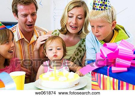 baby, Birthday cake, Birthday party, blow, blowing View Large Photo Image Picture - baby, Birthday cake, Birthday party, blow, blowing. Fotosearch