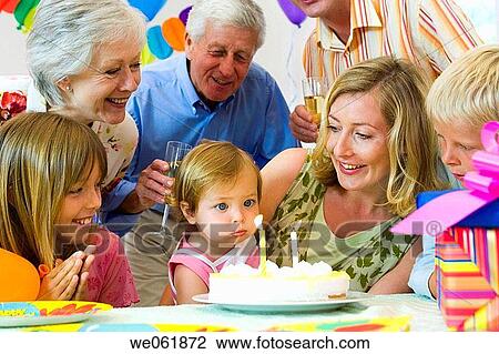 baby, Birthday party, Birthday cake, 3 generations View Large Photo Image Stock Image - baby, Birthday party, Birthday cake, 3 generations. Fotosearch