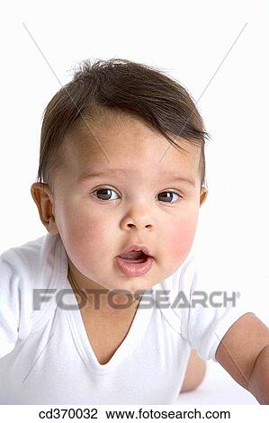 baby, black hair, child, childhood View Large Photo Image Stock Image - baby, black hair, child, childhood. Fotosearch