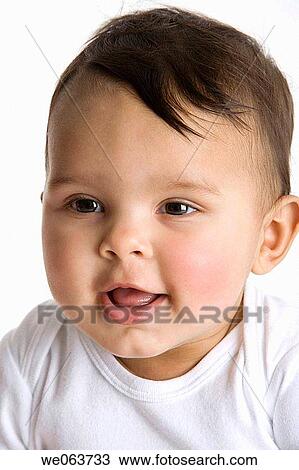 baby, black hair, child, childhood, Close-up View Large Photo Image Stock Image - baby, black hair, child, childhood, Close-up. Fotosearch