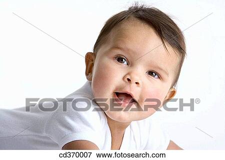 baby, black hair, child, childhood, Close-up View Large Photo Image Stock Photo - baby, black hair, child, childhood, Close-up. Fotosearch