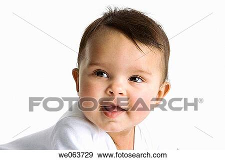 baby, black hair, child, childhood, Close-up View Large Photo Image Stock Photo - baby, black hair, child, childhood, Close-up. Fotosearch