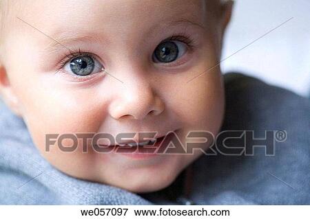Stock Photo - baby, blond, blue eyes, boy, child. Fotosearch
