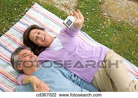 Stock Image - baby boomer, bonding, bond, blanket, affection. Fotosearch