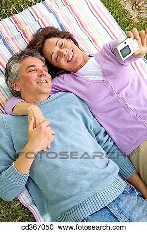 Stock Image - baby boomer, bonding, bond, blanket, affection. Fotosearch