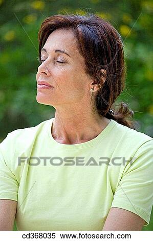 baby boomer, brunette, calm, chilling out View Large Photo Image Stock Photography - baby boomer, brunette, calm, chilling out. Fotosearch