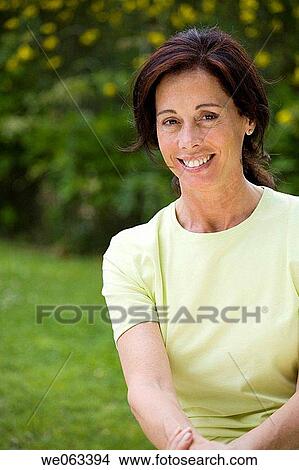 baby boomer, brunette, calm View Large Photo Image Picture - baby boomer, brunette, calm. Fotosearch