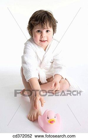 baby, brunette, bathrobe, barefoot, 3-4 years View Large Photo Image Stock Image - baby, brunette, bathrobe, barefoot, 3-4 years. Fotosearch