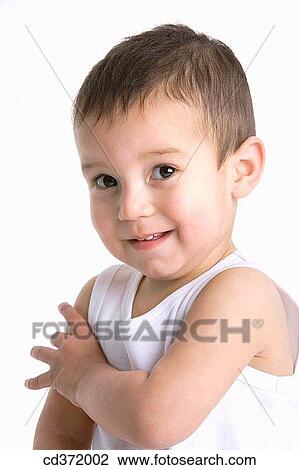 Stock Image - baby, child, boy, black hair, 3-4 years. Fotosearch