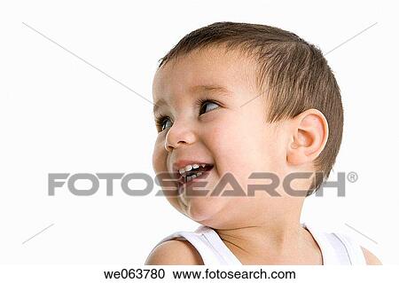 Stock Image - baby, child, boy, black hair, 3-4 years. Fotosearch
