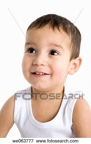 Stock Photo - baby, child, boy, black hair, 3-4 years. Fotosearch