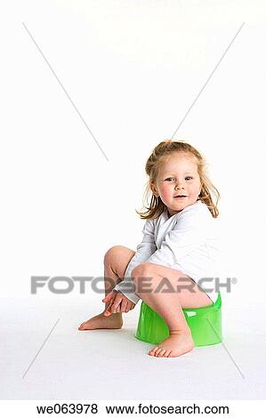 Stock Photo - baby, childhood, child, barefoot, 3-4 years. Fotosearch