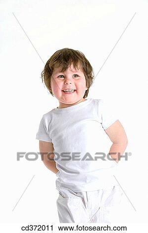 Stock Image - baby, childhood, child, brunette, 3-4 years. Fotosearch
