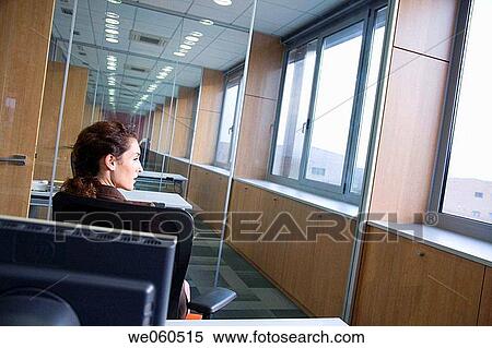 back view, business, brunette, absorbed View Large Photo Image Stock Photography - back view, business, brunette, absorbed. Fotosearch