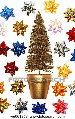 Stock Image - background, bauble, blue, bow, celebrate, celebration. Fotosearch