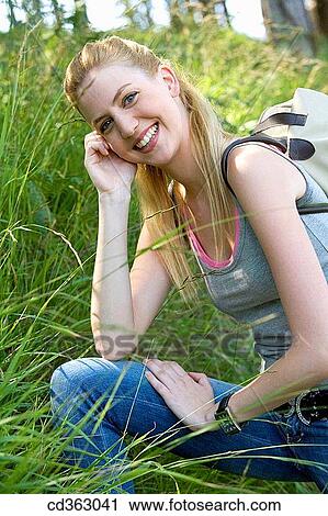 backpack, blond, amusement View Large Photo Image Stock Image - backpack, blond, amusement. Fotosearch