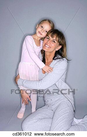 Stock Image - ballerina, bonding, bond, affection. Fotosearch