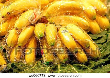 Bananas. La Boquer? a market. Barcelona. Spain. View Large Photo Image Stock Photo - Bananas. La Boquer? a market. Barcelona. Spain.. Fotosearch