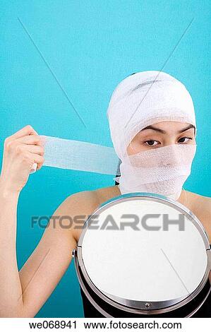 bandage, Beauty Care, beauty, Asian View Large Photo Image Stock Image - bandage, Beauty Care, beauty, Asian. Fotosearch