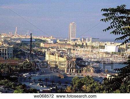 Barcelona. Spain View Large Photo Image Stock Image - Barcelona. Spain. Fotosearch