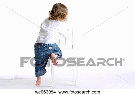 barefoot, ability, back view, baby, ascending, 3-4 years View Large Photo Image Picture - barefoot, ability, back view, baby, ascending, 3-4 years. Fotosearch