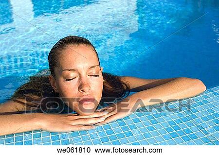 bathe, bathing, border, brunette, calm View Large Photo Image Stock Image - bathe, bathing, border, brunette, calm. Fotosearch