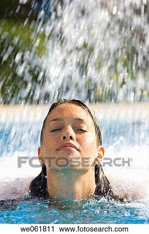 bathe, bathing, brunette, chilling out View Large Photo Image Stock Image - bathe, bathing, brunette, chilling out. Fotosearch