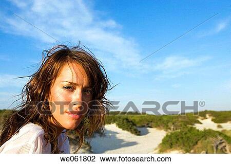 beach, beauty, brunette, Close-up View Large Photo Image Stock Image - beach, beauty, brunette, Close-up. Fotosearch