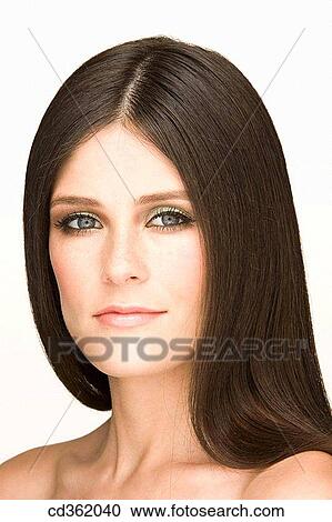 beauty, Beauty Care, blue eyes, brunette View Large Photo Image Stock Image - beauty, Beauty Care, blue eyes, brunette. Fotosearch