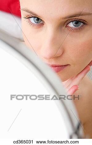 Stock Image - beauty, Beauty Care, blue eyes, Close-up. Fotosearch