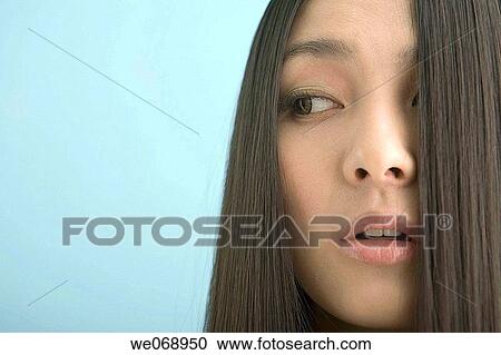 Stock Image - beauty, Close-up, carnality, Asian. Fotosearch