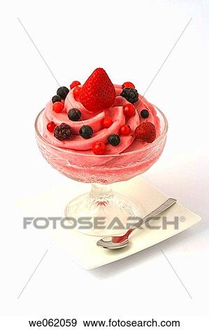 Berries ice cream View Large Photo Image Stock Photo - Berries ice cream. Fotosearch