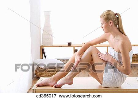 blond, Body care, apply View Large Photo Image Stock Photo - blond, Body care, apply. Fotosearch