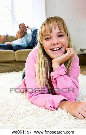 blond, child, carpet, carefree, at-home View Large Photo Image Stock Photo - blond, child, carpet, carefree, at-home. Fotosearch