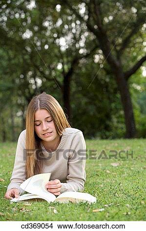 Picture - book, calm, adolescence. Fotosearch