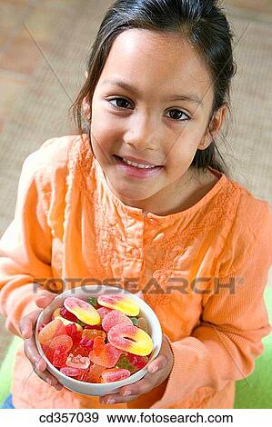bowl, brunette, child, childhood View Large Photo Image Stock Photo - bowl, brunette, child, childhood. Fotosearch