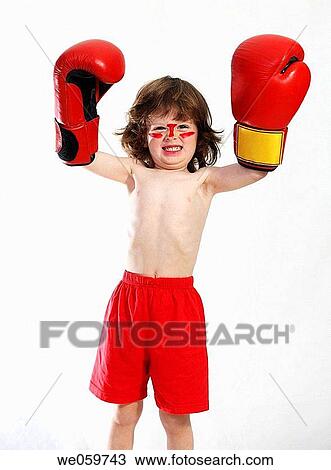 boy, Arms raised, boxing-glove, boxing, boxer, achievement View Large Photo Image Stock Image - boy, Arms raised, boxing-glove, boxing, boxer, achievement. Fotosearch