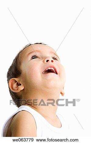 Stock Photo - boy, attention, black hair, baby, attentive, 3-4 years. Fotosearch