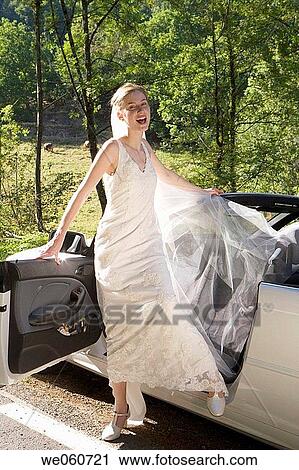 Bride in a convertible. Gipuzkoa, Euskadi. View Large Photo Image Stock Image - Bride in a convertible. Gipuzkoa, Euskadi.. Fotosearch
