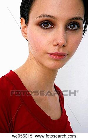 Brown eye, brunette, Close-up, contemporary View Large Photo Image Stock Photography - Brown eye, brunette, Close-up, contemporary. Fotosearch