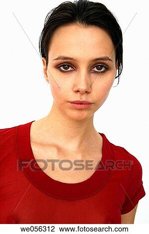 Brown eye, brunette, contemporary, dark hair View Large Photo Image Stock Image - Brown eye, brunette, contemporary, dark hair. Fotosearch