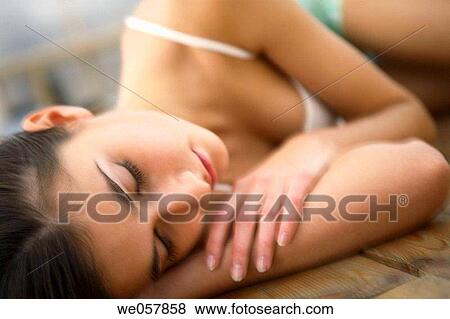 brunette, calm, carnality View Large Photo Image Stock Photo - brunette, calm, carnality. Fotosearch