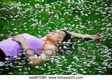 brunette, calm, chilling out, chrysanthemum View Large Photo Image Stock Photo - brunette, calm, chilling out, chrysanthemum. Fotosearch