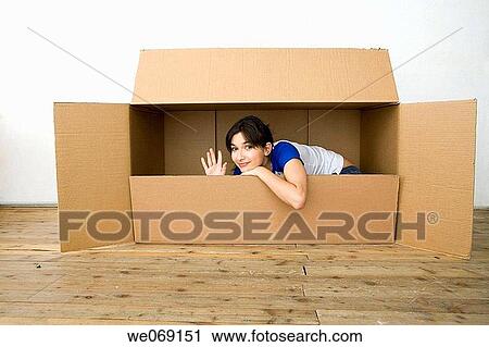 brunette, cardboard View Large Photo Image Stock Image - brunette, cardboard. Fotosearch