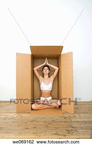 Stock Image - brunette, concentrate. Fotosearch