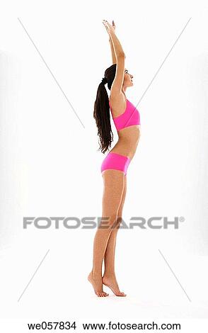 brunette, contemporary, Arms raised View Large Photo Image Picture - brunette, contemporary, Arms raised. Fotosearch