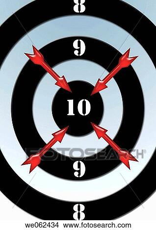 Bulls eye, bullseye, center, Computer graphic, dart View Large Photo Image Picture - Bulls eye, bullseye, center, Computer graphic, dart. Fotosearch