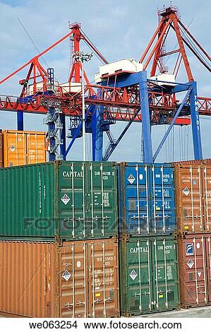 Cargo containers, Port of Bilbao, Santurtzi. Biscay, Euskadi, Spain View Large Photo Image Picture - Cargo containers, Port of Bilbao, Santurtzi. Biscay, Euskadi, Spain. Fotosearch